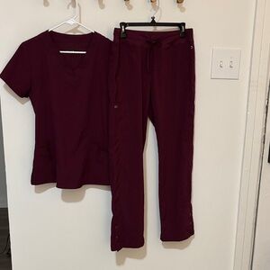 Barco Uniforms Maroon Scrub Set